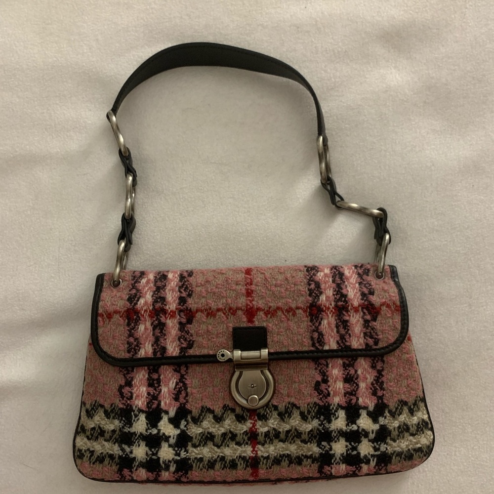 Vintage Burberry Wool Shoulder Bag